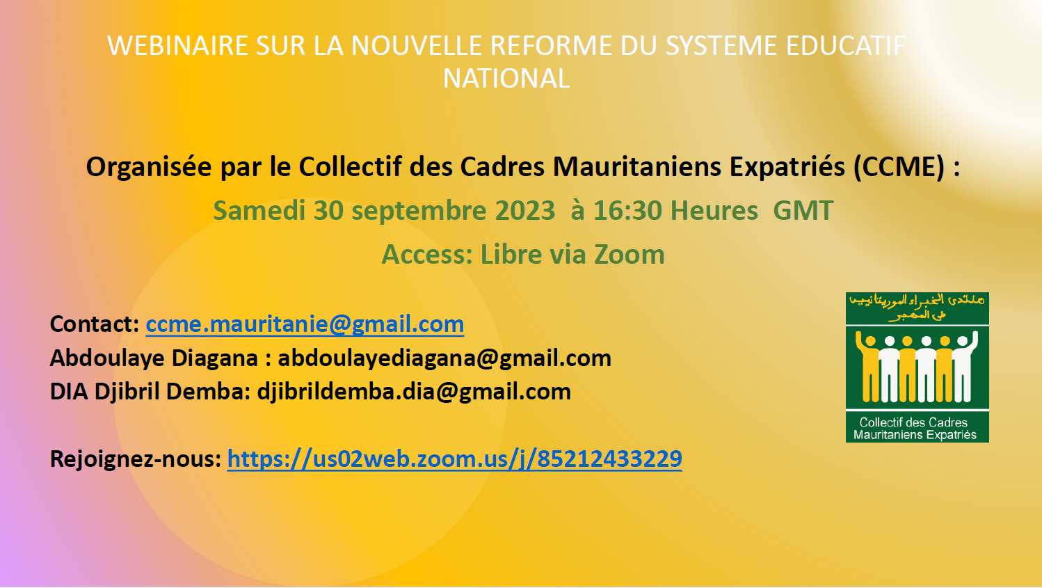 Conférence virtuelle Part 1: la nouvelle reforme du systeme educatif national 